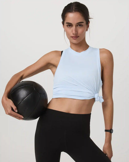 Energy Top Long | Soft Sky Heather