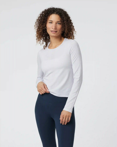 Long Sleeve Apres Sport Seamless Top | Frost Grey