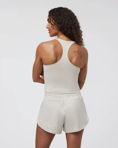 Halo Performance Crop 2.0 | Ecru Heather