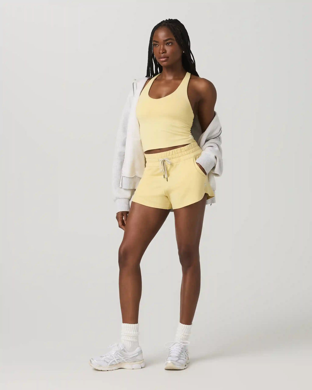 Halo Performance Crop 2.0 | Lemon Snap Heather