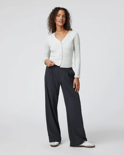Long Sleeve Pose Cardigan | White Heather Grey