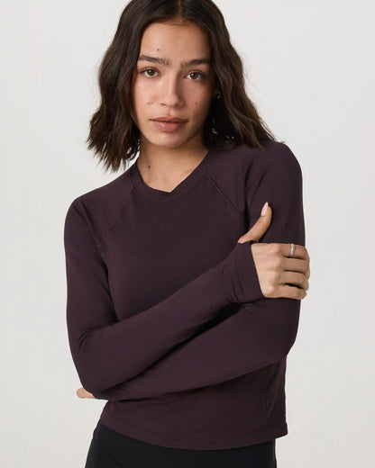 Long Sleeve Surge Seamless Tee | Raisin