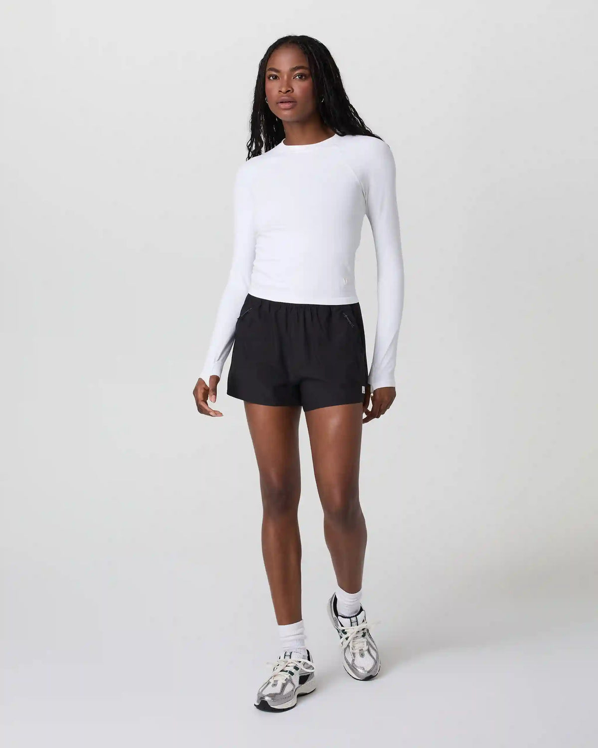 Long Sleeve Surge Seamless Tee | White