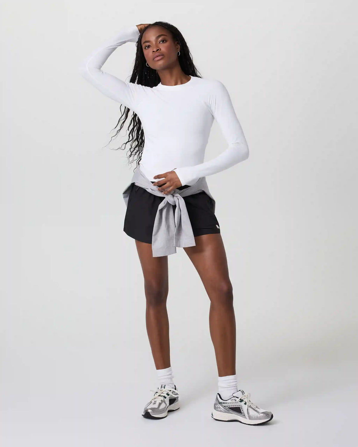 Long Sleeve Surge Seamless Tee | White