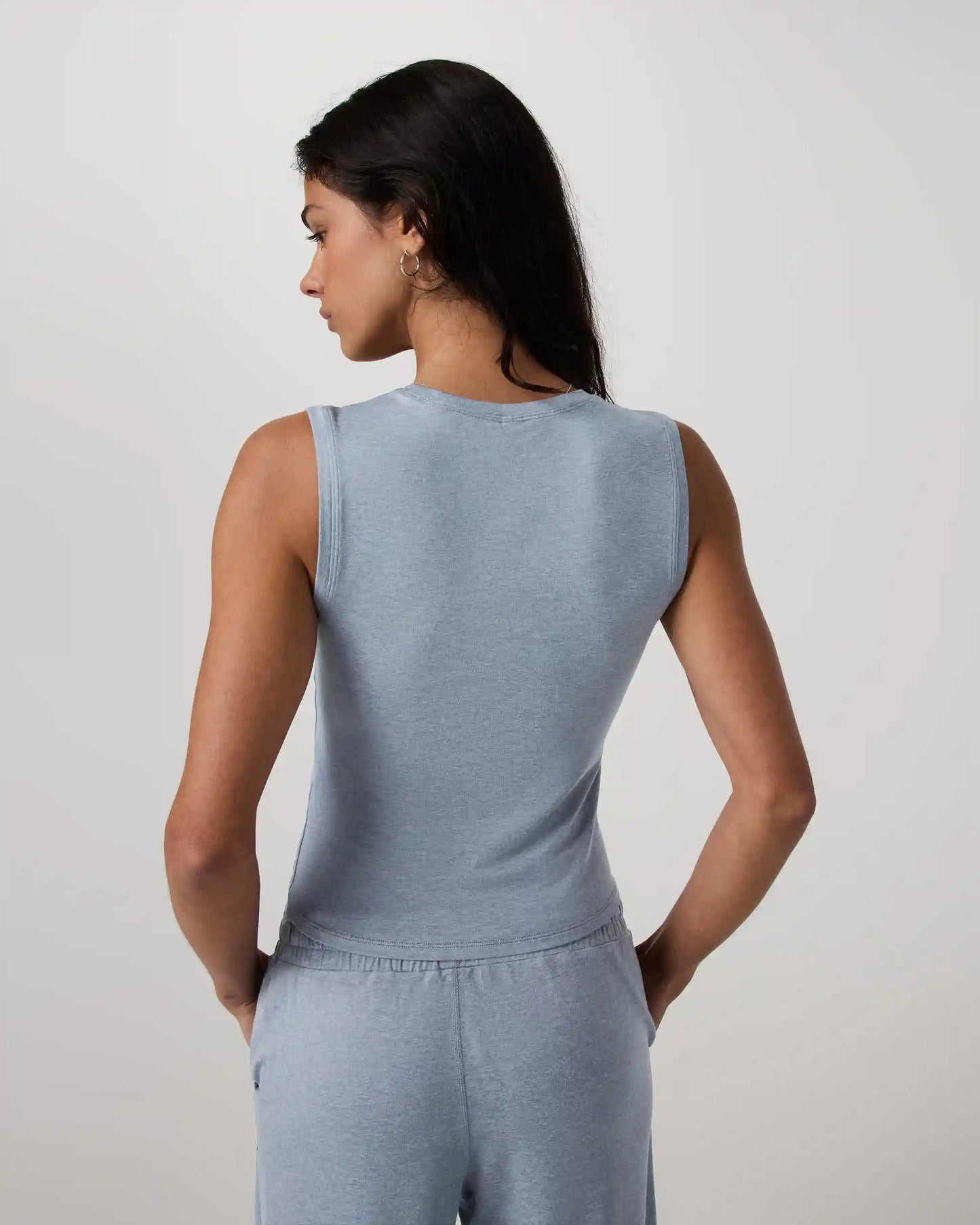 Halo Essential Scoop Tank | Coastal Fog Heather