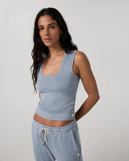 Halo Essential Scoop Tank | Coastal Fog Heather