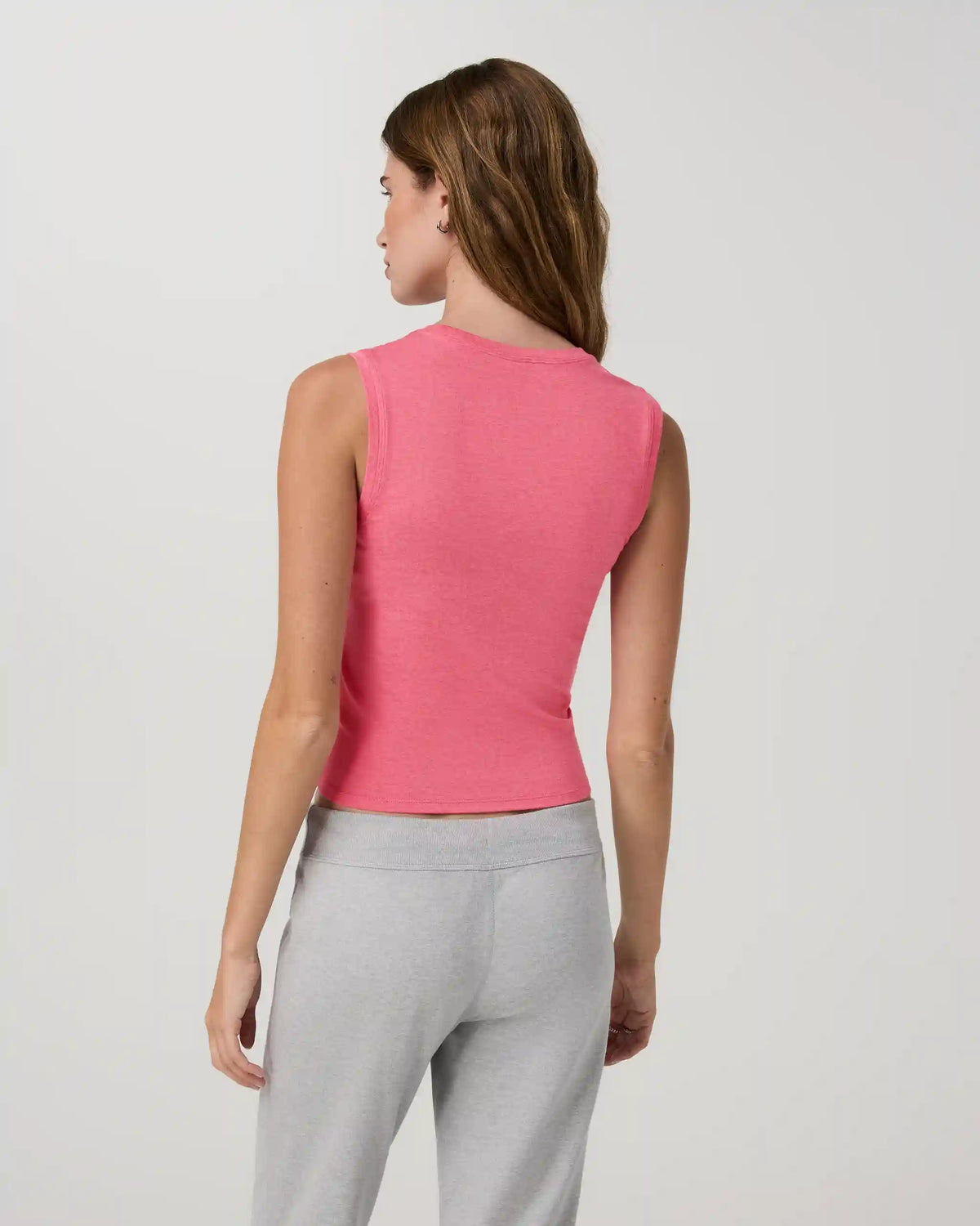 Halo Essential Scoop Tank | Sunset Pink Heather