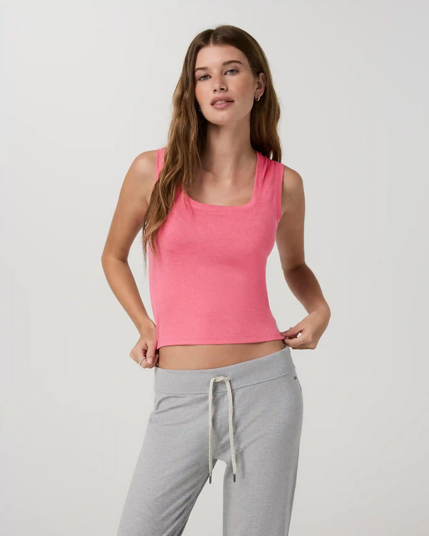 Halo Essential Scoop Tank | Sunset Pink Heather