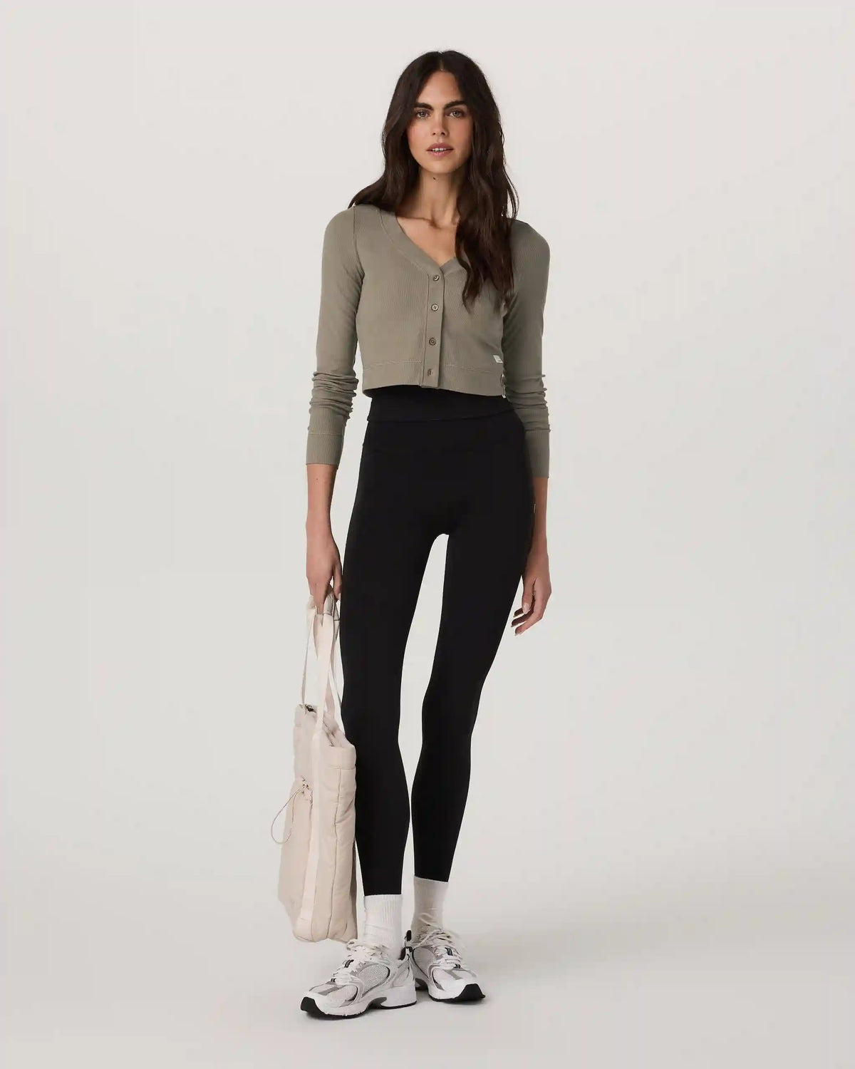 Long Sleeve Pose Mini Cardigan | Taupe