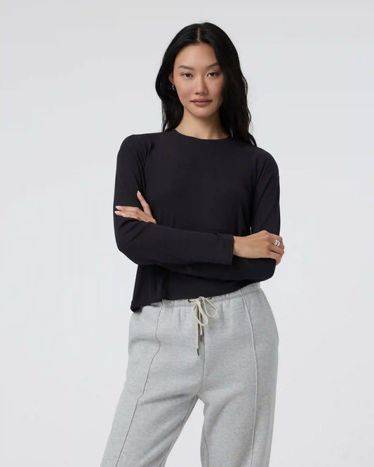 Long Sleeve Cove Relaxed Tee | Black