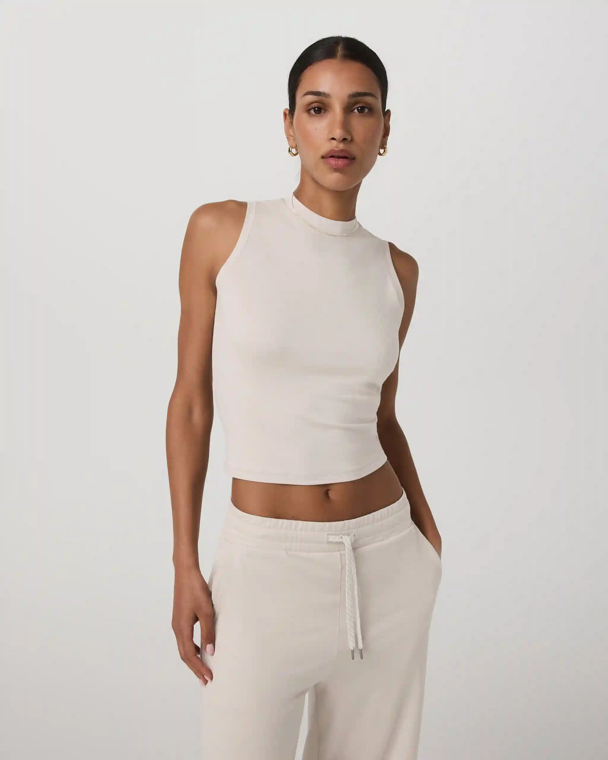 Halo Muscle Tank | Ecru Heather