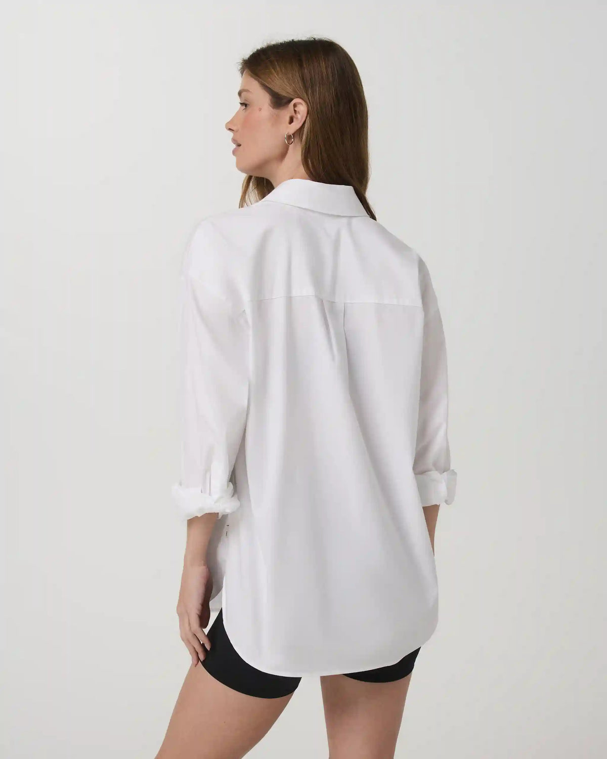 Long Sleeve Kensington Relaxed Button Down | White