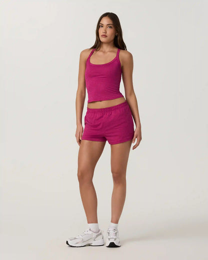 Halo Cross Back Tank | Dragonfruit Heather