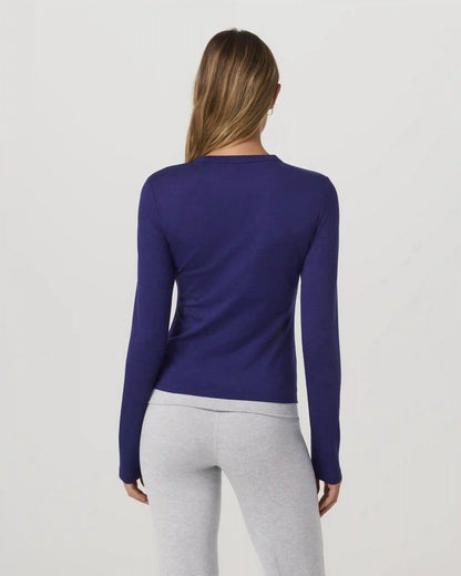 Long Sleeve Halo Essential Crew Tee | Stellar Sky Heather