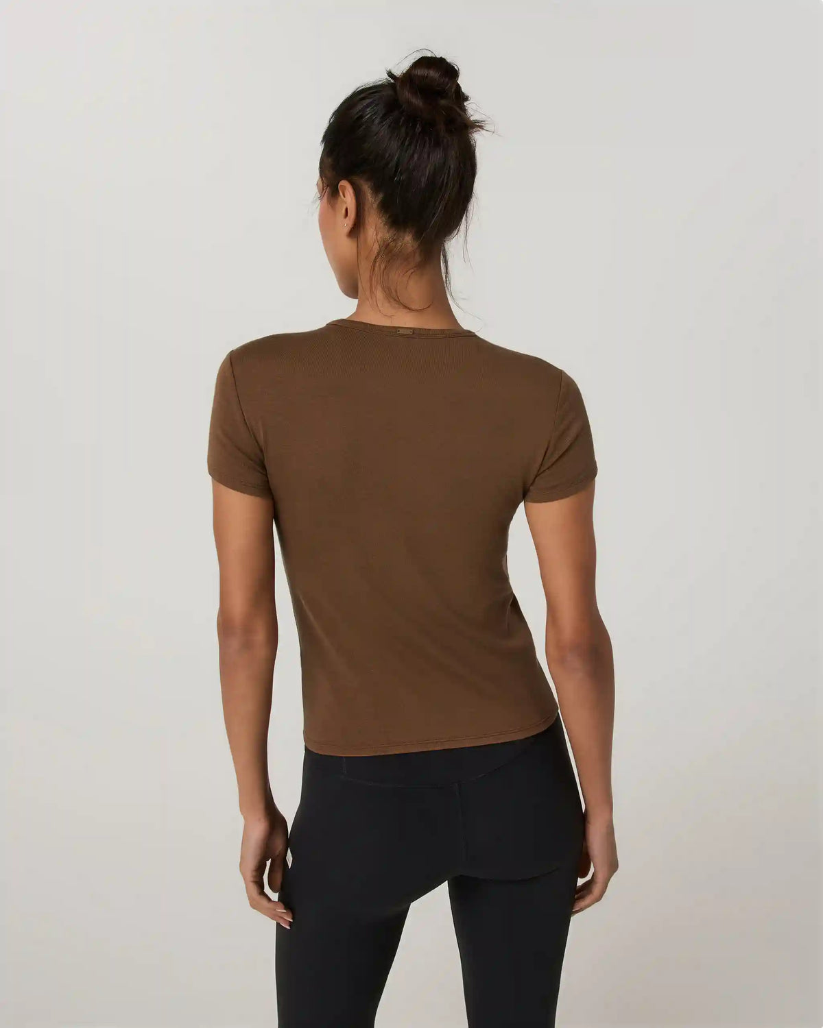 Everyday Cotton Stretch Fitted Tee | Bourbon