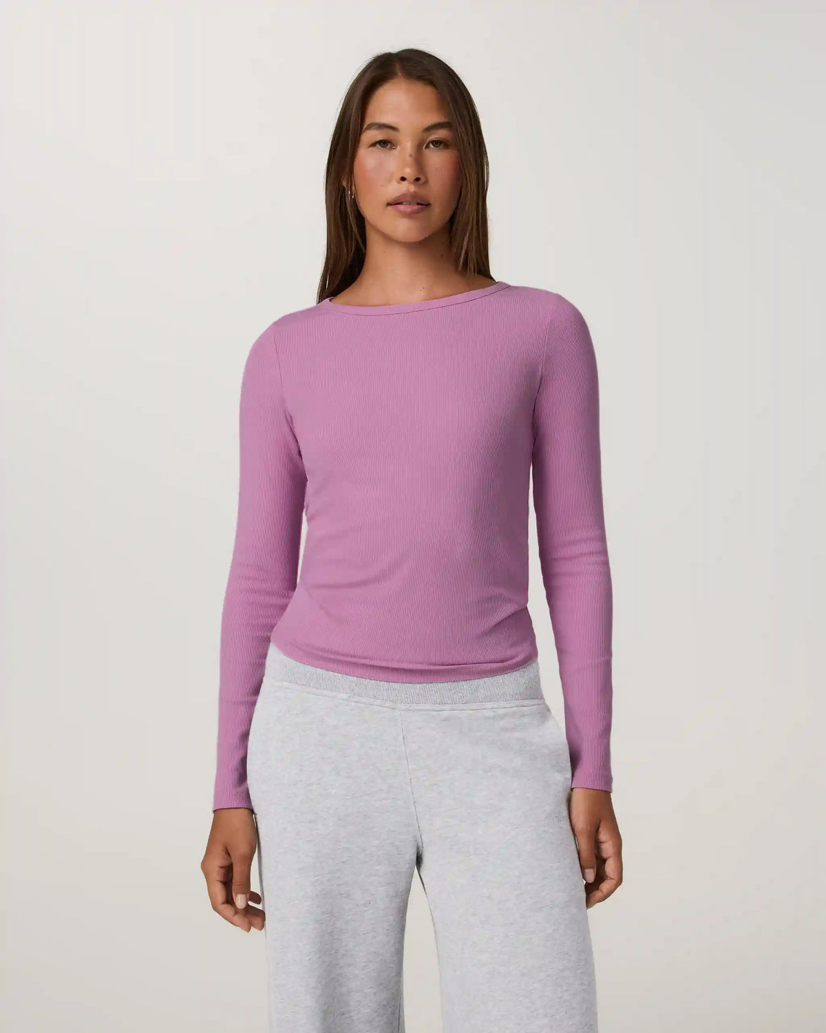 Long Sleeve Pose Subtle Scoop | Light Bloom