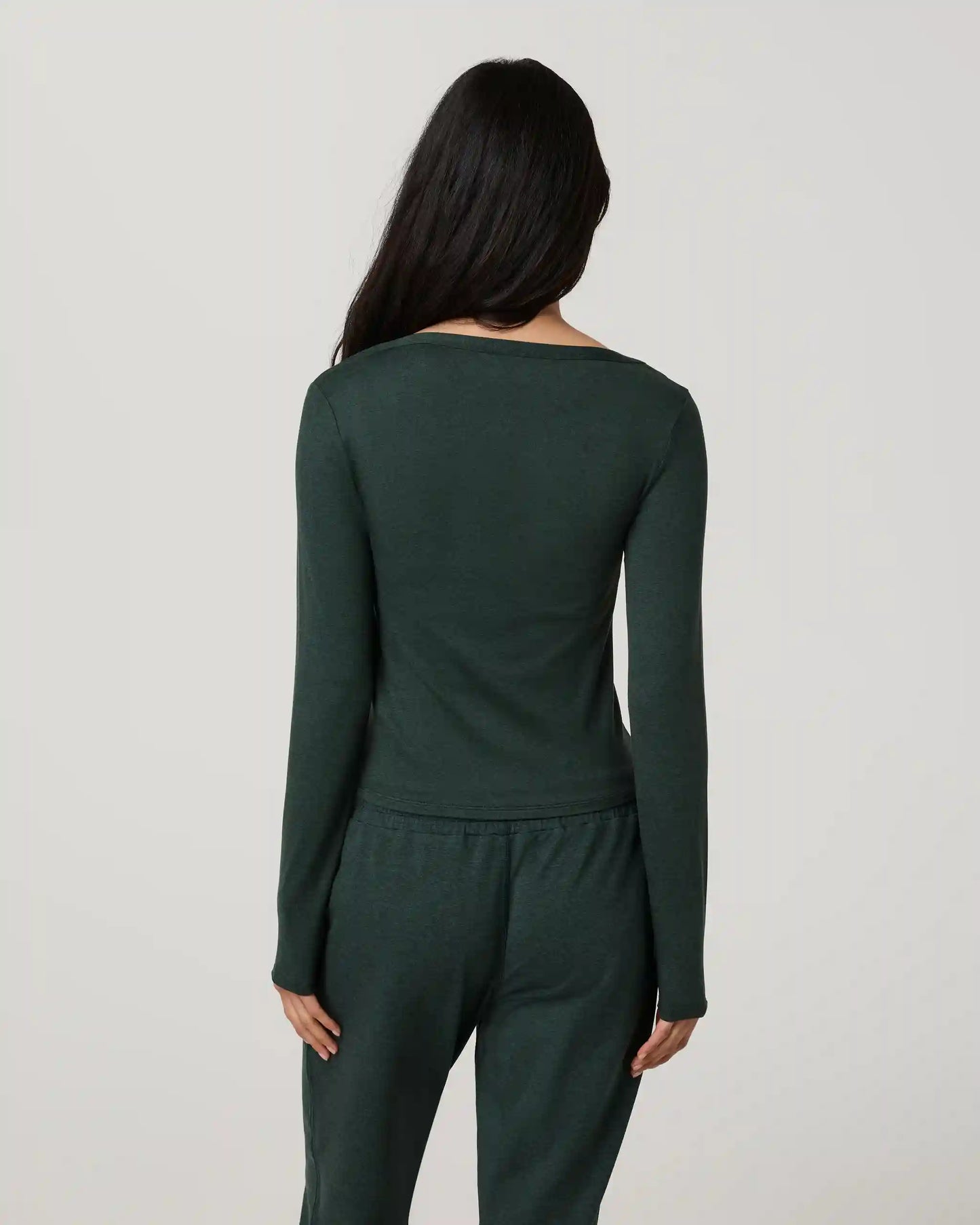 Long Sleeve Halo V-Neck Cardigan | Hemlock Heather