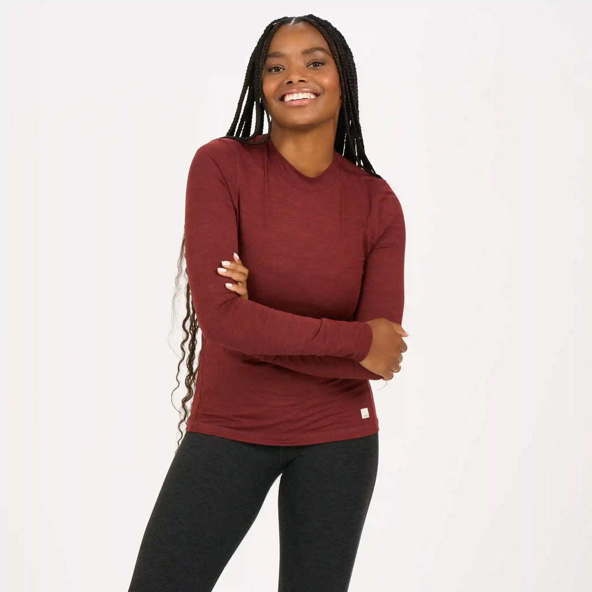 Long-Sleeve Lux Tee | Brick Heather