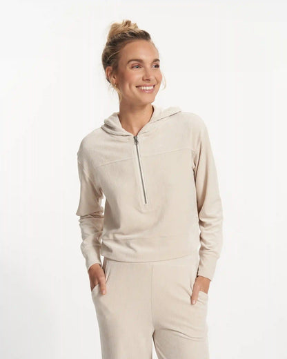 Haven Half Zip Hoodie | Suede