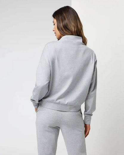 Granite Funnel Neck | Light Heather Grey