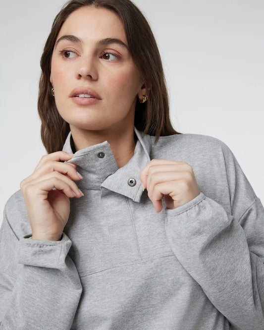 Granite Snap Mock | Light Heather Grey