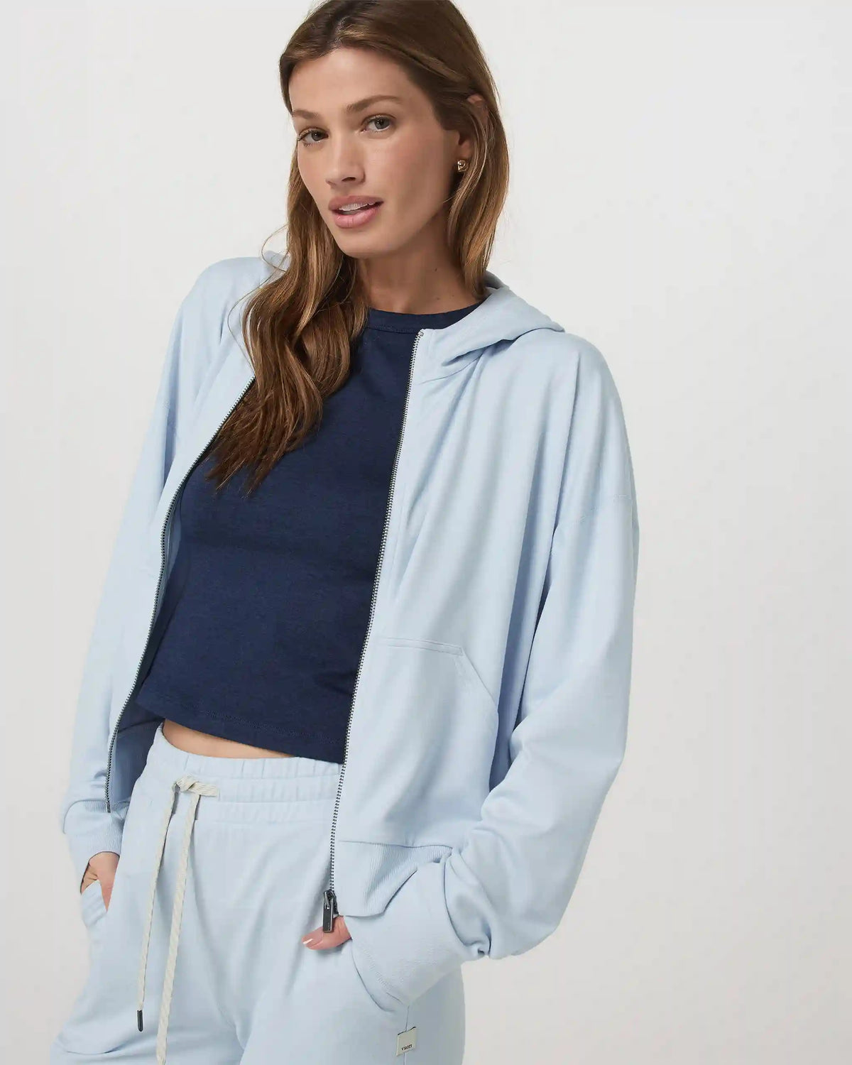 Halo Modern Full Zip Hoodie | Soft Sky Heather