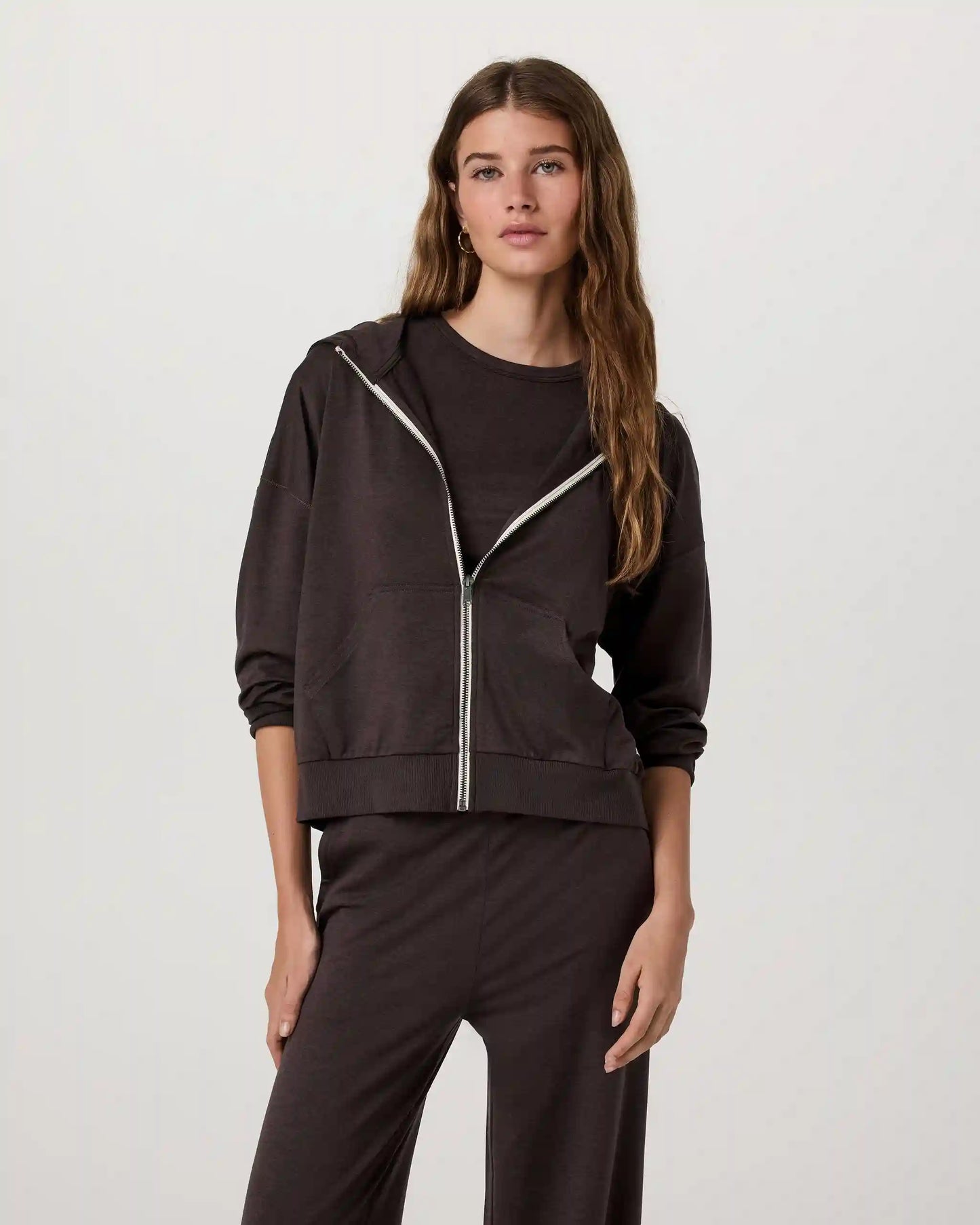 Halo Modern Full Zip Hoodie | Java Heather