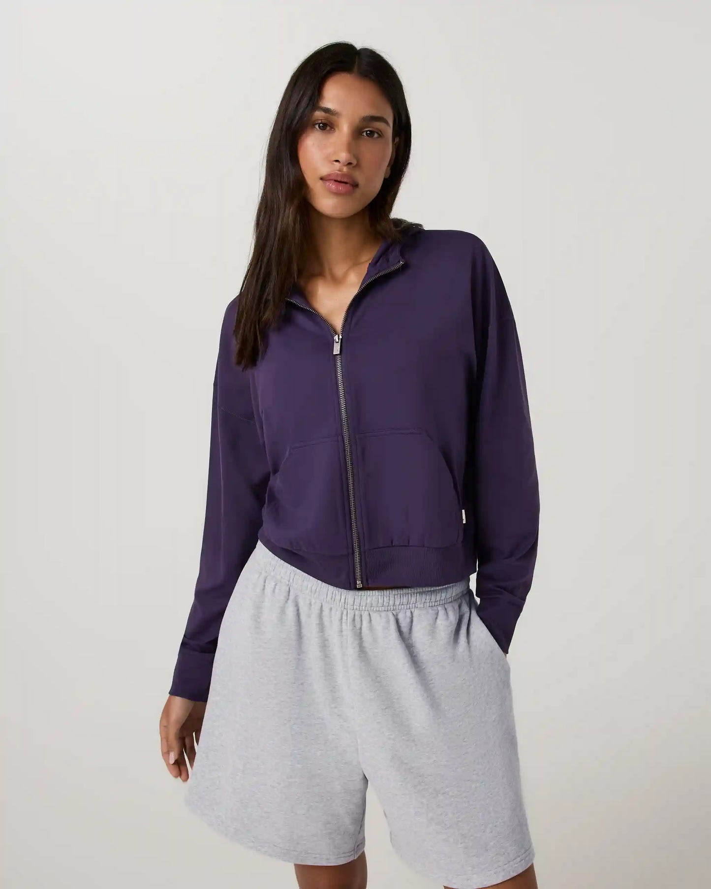 Halo Modern Full Zip Hoodie | Velvet Violet