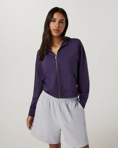 Halo Modern Full Zip Hoodie | Velvet Violet