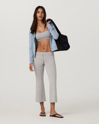 Halo Mini Full Zip Hoodie - Long | Coastal Fog Heather