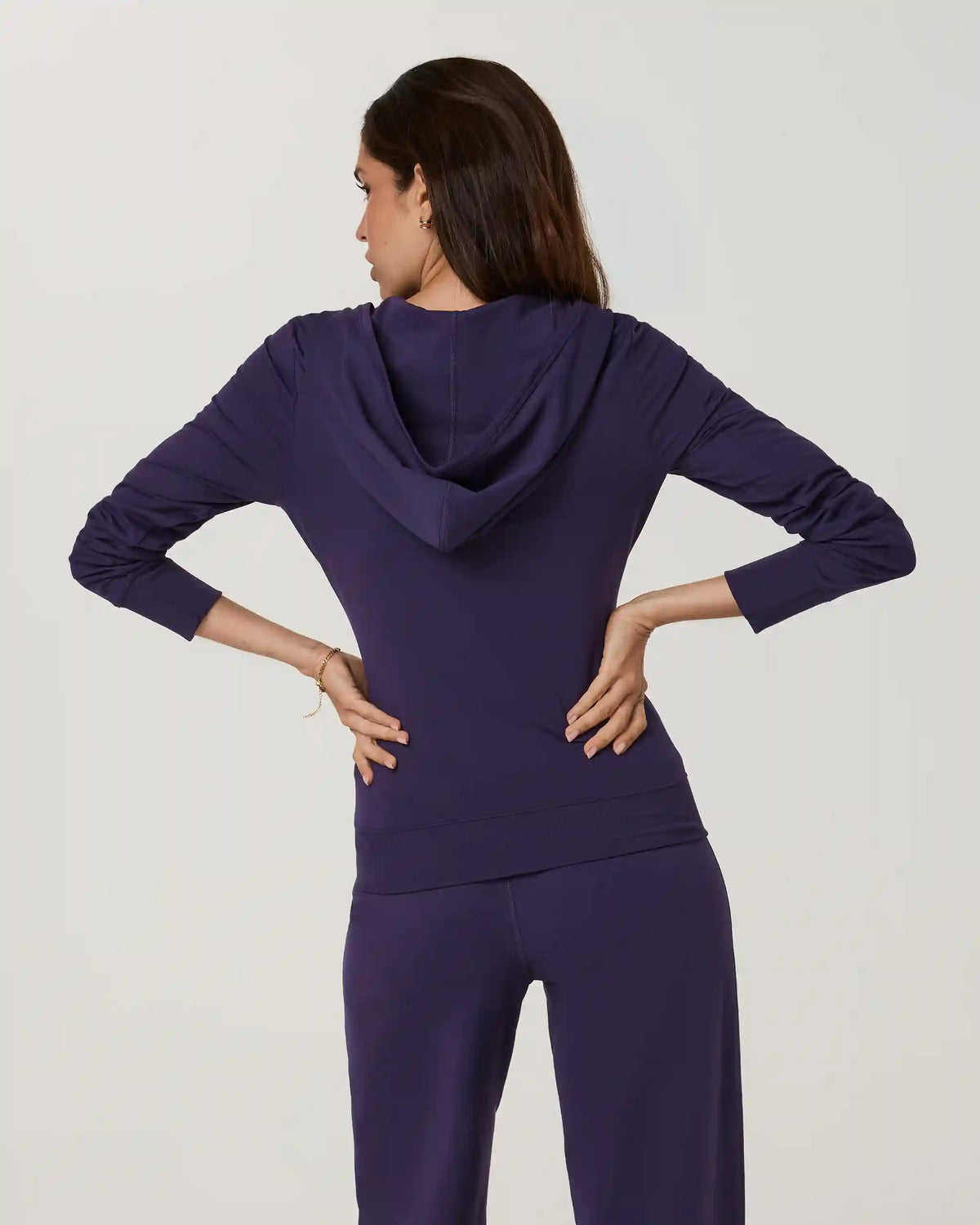 Halo Mini Full Zip Hoodie - Long | Velvet Violet
