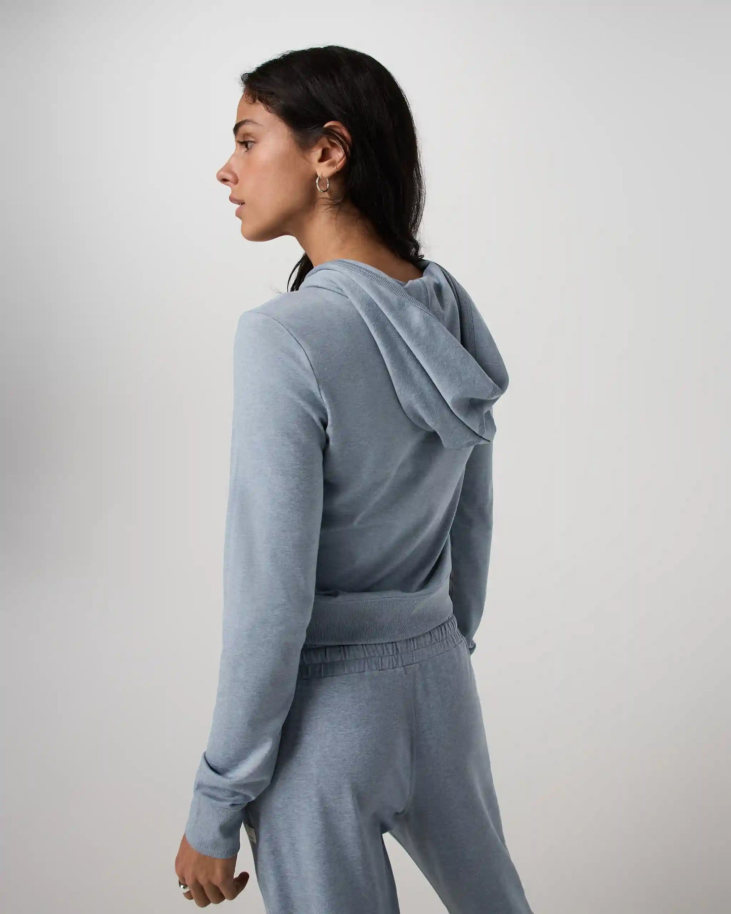 Halo Mini Full Zip Hoodie | Coastal Fog Heather