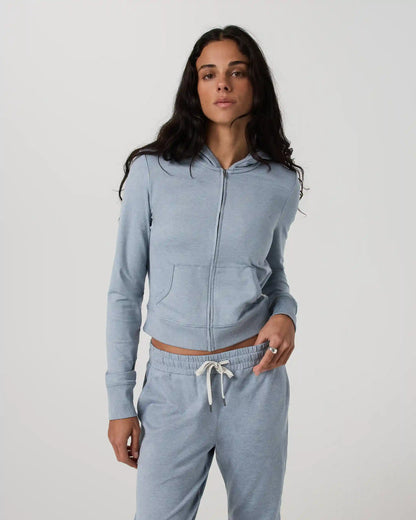Halo Mini Full Zip Hoodie | Coastal Fog Heather