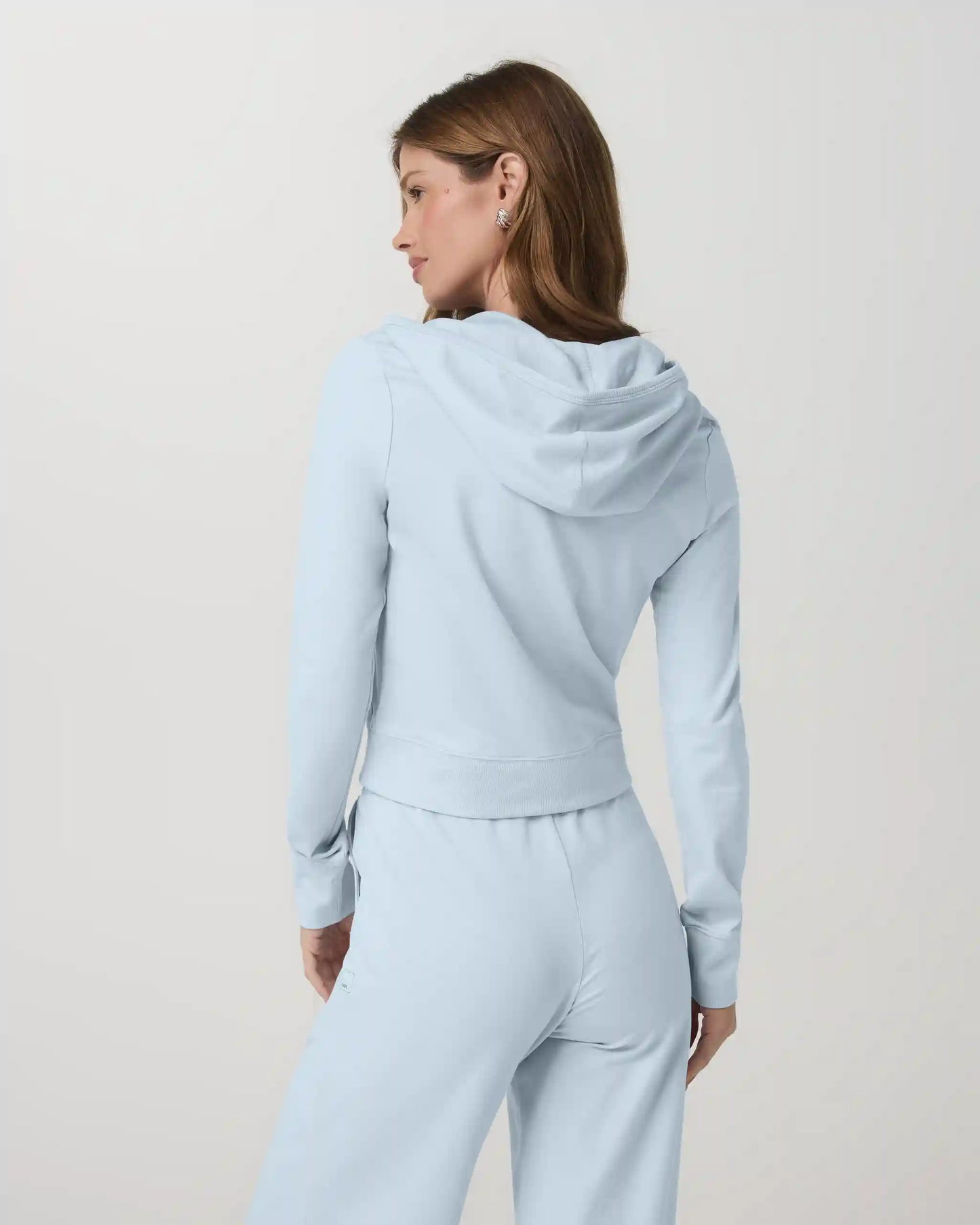 Halo Mini Full Zip Hoodie | Soft Sky Heather