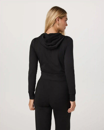 Halo Mini Full Zip Hoodie | Black Heather