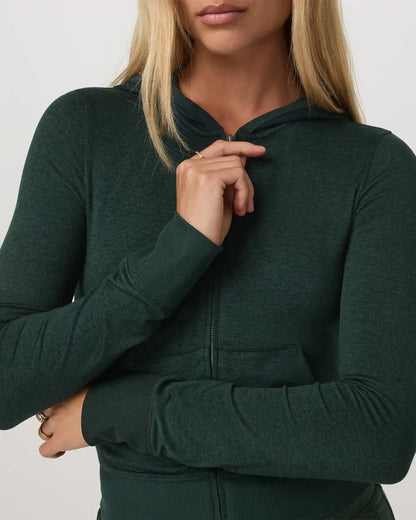 Halo Mini Full Zip Hoodie | Evergreen Heather