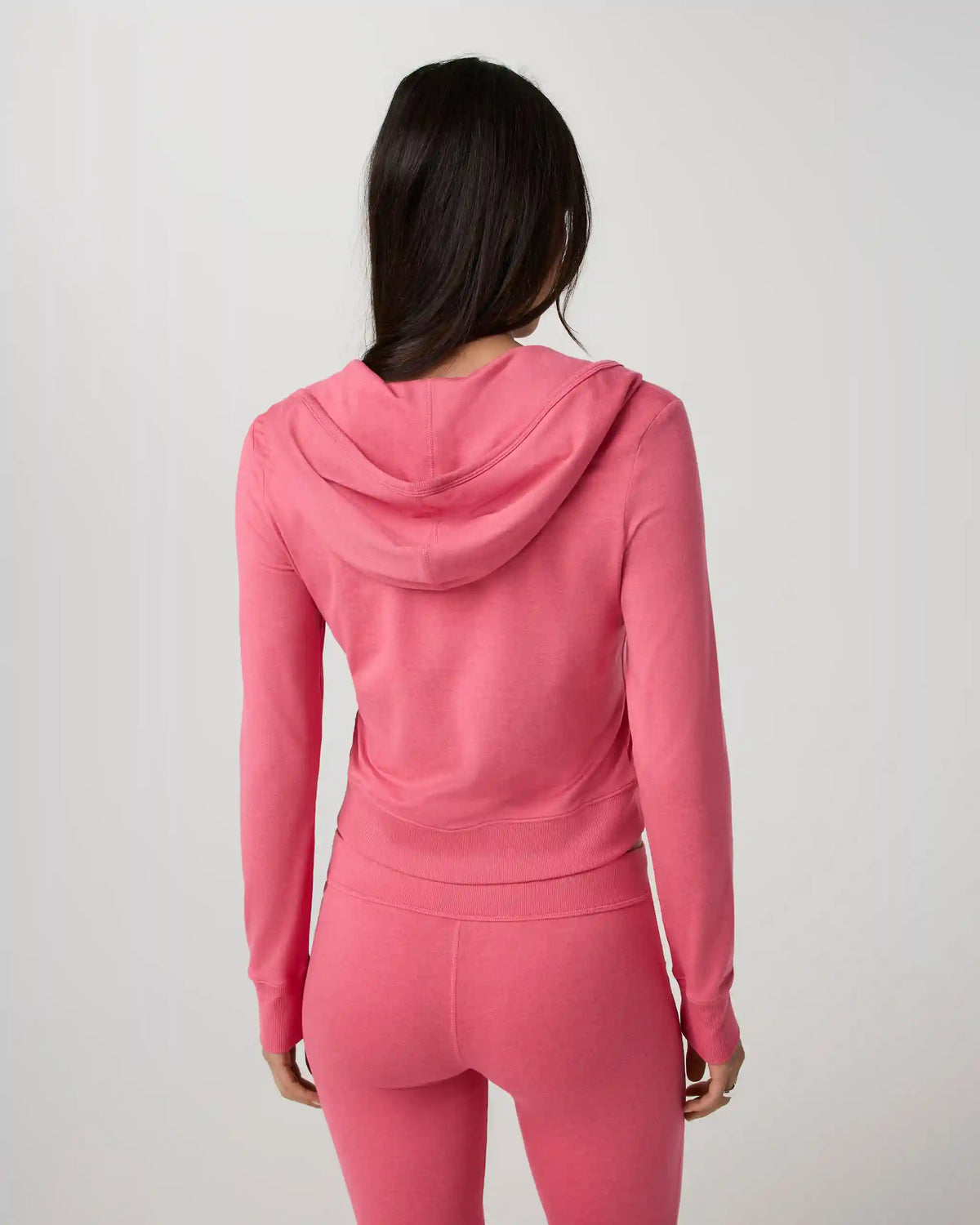 Halo Mini Full Zip Hoodie | Sunset Pink Heather
