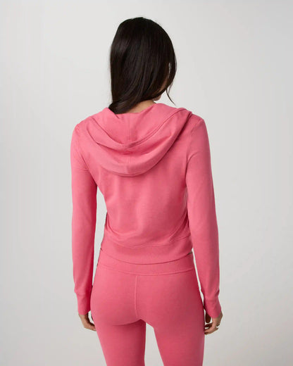 Halo Mini Full Zip Hoodie | Sunset Pink Heather