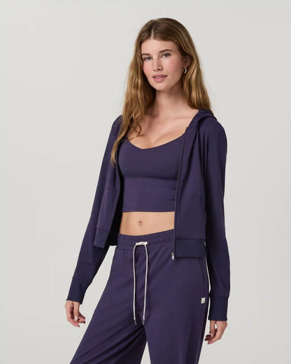 Halo Mini Full Zip Hoodie | Velvet Violet