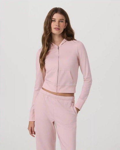 Halo Mini Full Zip Hoodie | Vintage Rose Heather
