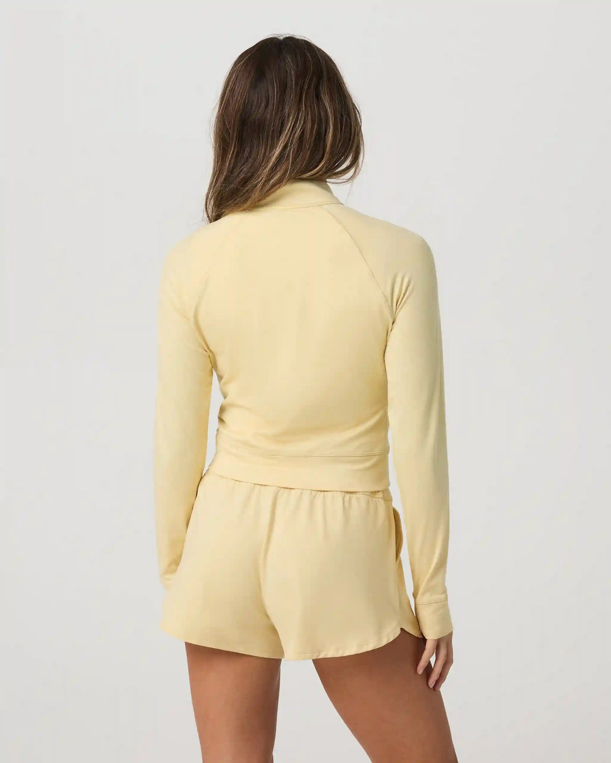Halo Mini Track Jacket | Lemon Snap Heather