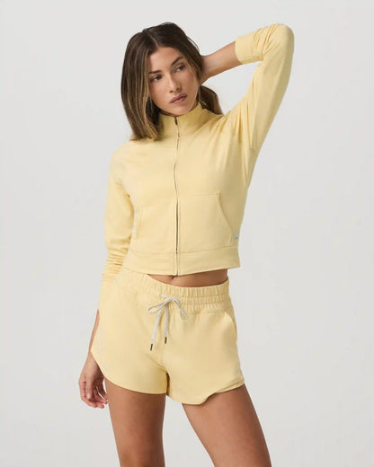 Halo Mini Track Jacket | Lemon Snap Heather