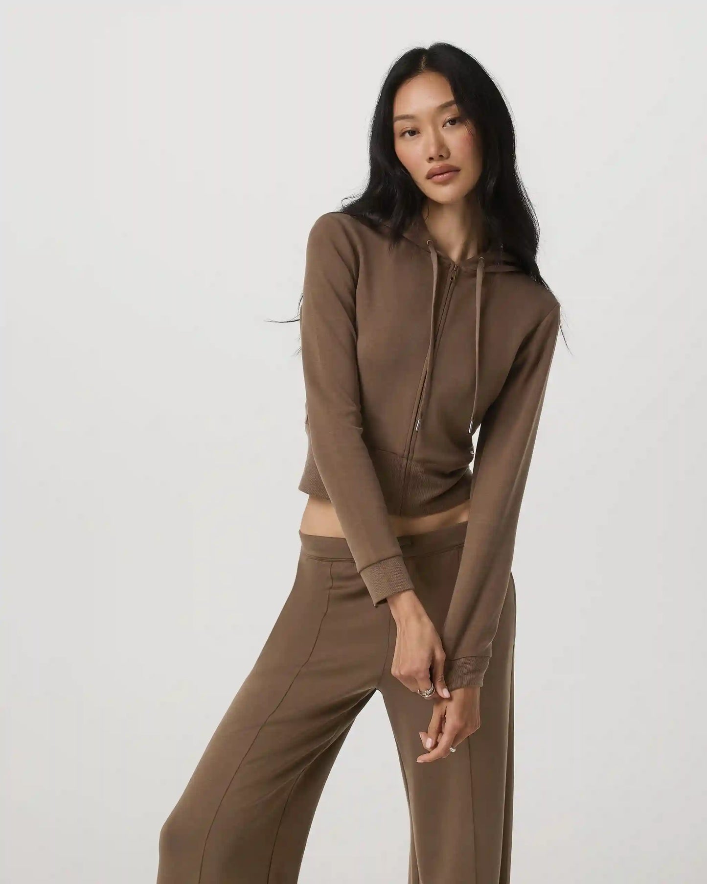 Compose Full Zip Hoodie | Espresso