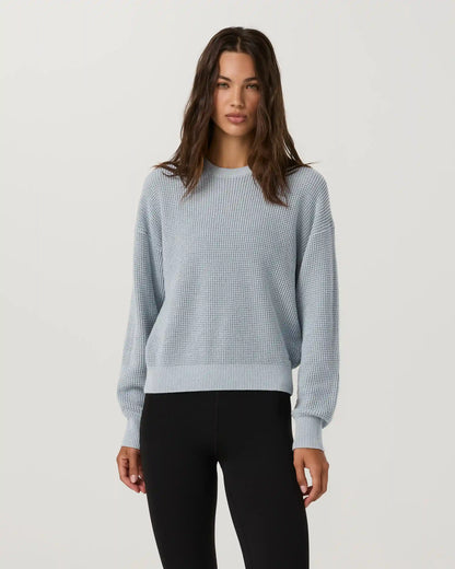 Cotton Waffle Sweater | Raindrop