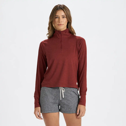 Crescent Half Zip | Spice Heather