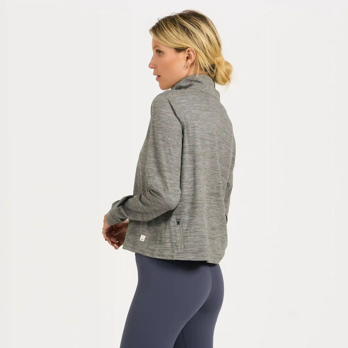 Crescent Half Zip | Heather Grey