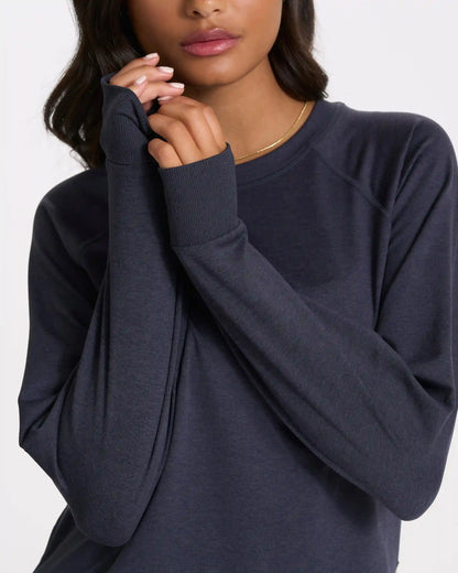 Long Sleeve Halo Crew | Midnight Heather