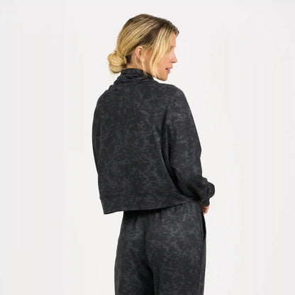 Halo Crop Funnel Neck | Charcoal Tortoise
