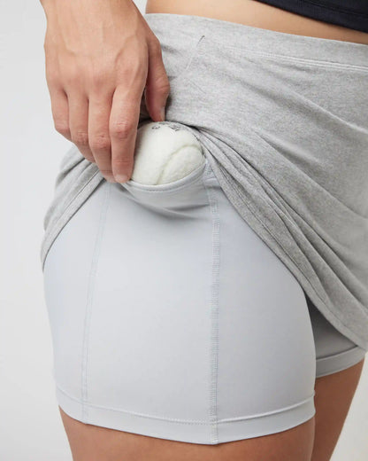 Halo Retro Skirt | Pale Grey Heather