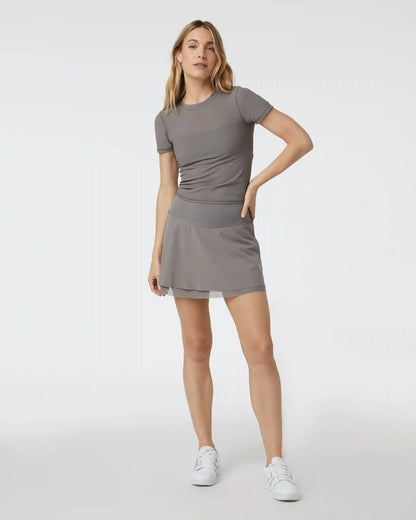 Hot Mesh Skirt | Smoke